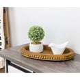 thumbnail image 3 of AuldHome Design Wood Beaded Tray (Stained Wood), Decorative Farmhouse Style Oval Wooden Tray, 3 of 8