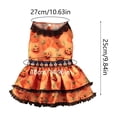 thumbnail image 3 of Aoznliie Dog Clothes, Halloween Pumpkin Lace Dress for Small Cats Dogs, S 3.3-5.5lb Cute Pet Outfit for Halloween Party & Pet Cosplay, Orange, 3 of 7