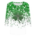 thumbnail image 5 of Summer Blouses for Women Dressy Casual,St Patrick's Day Shirt for Women Shamrock Printed Tops Round Neck 3/4 Sleeve T-Shirt Plus Size Casual Tunics Blouses, 5 of 5