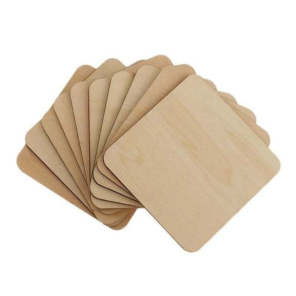 HOMEMAXS 80 PC Wooden Coasters for Craft Plywood Board