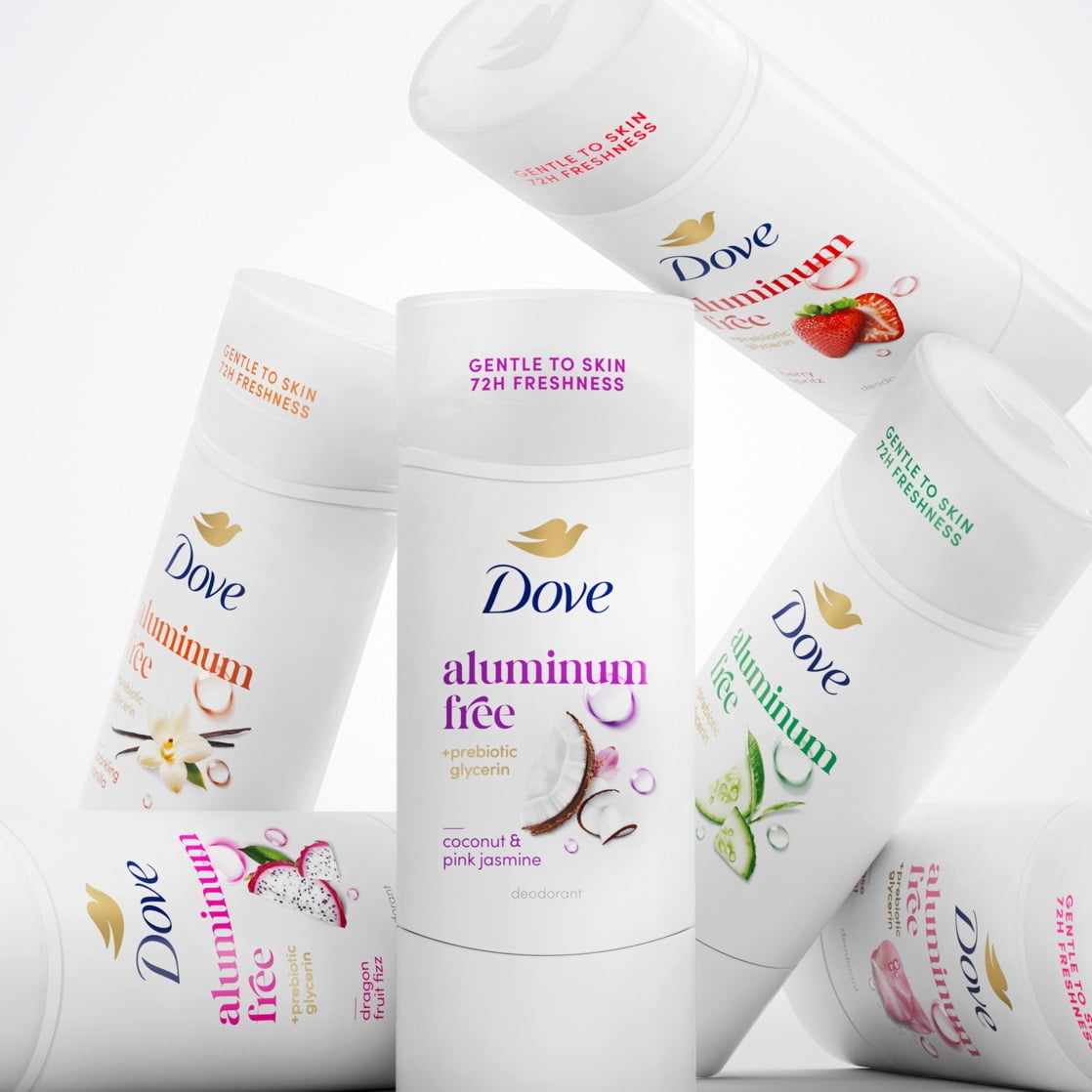 Dove Deodorant Stick for 72 Hour Odor Protection Cucumber & Green Tea Aluminum Free, 2.4 oz 2 Count
