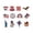 B, variant on Beautynvta 12 Pcs 4th of July Ornaments for Tree, Red White Blue Ornaments, 2D Wooden Patriotic Hanging Decor American Flag Designs, for 250th Anniversary Party Supplies