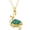 Green, variant on Women's Red and White Enamel Yellow Silver Dancer Necklace