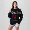 thumbnail image 3 of Women's Gameday Couture Black Indiana Hoosiers Oversized Legacy Club Black Label Premium Fleece Sweatshirt, 3 of 5