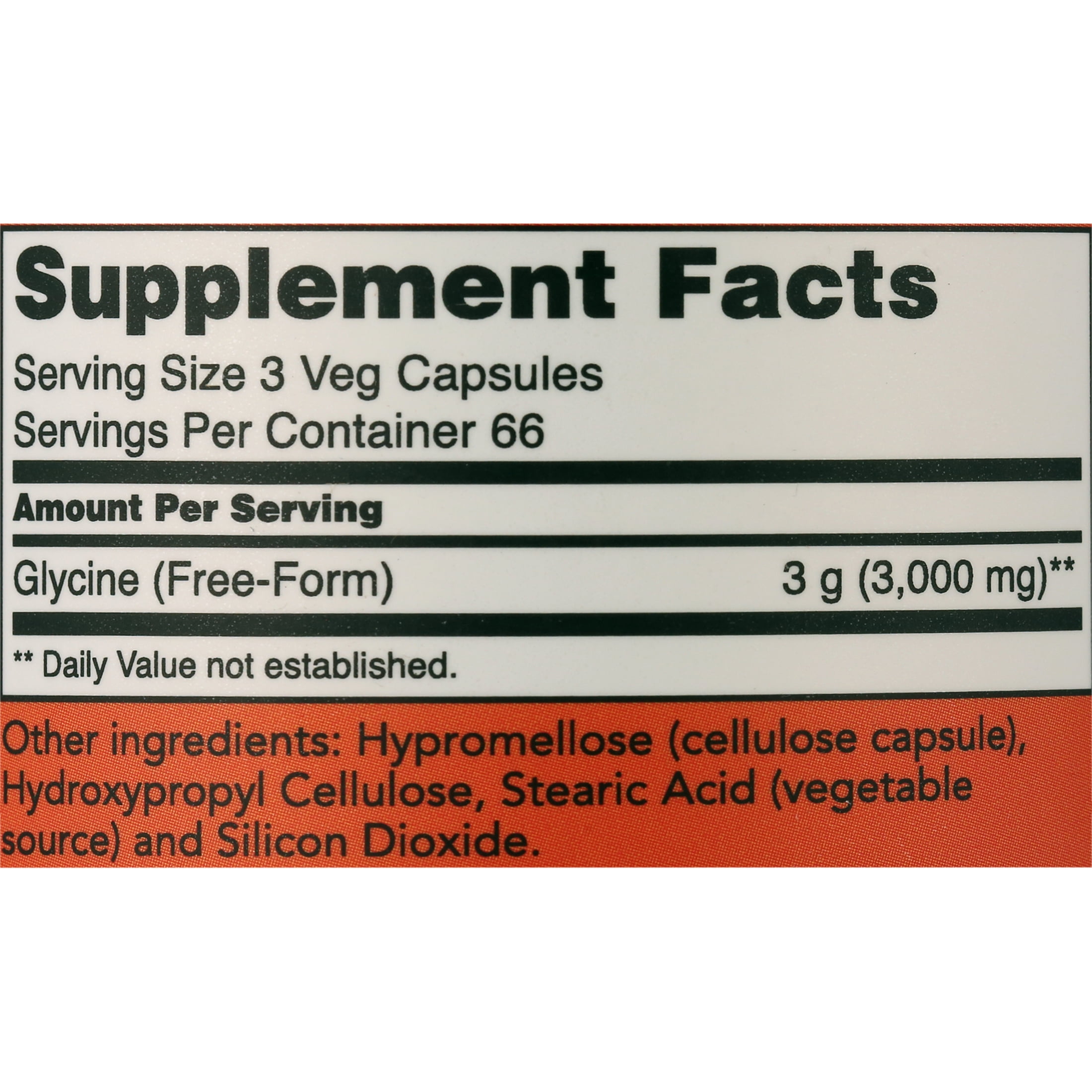 NOW Foods Glycine 1000mg, Free-Form Pharmaceutical Grade, Neurotransmitter Support*, Promotes restful Sleep*, Gluten Free, Vegan, Kosher 200 Vegetarian Capsules
