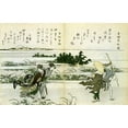 thumbnail image 2 of Hokusai 24x17 Gold Ornate Wood Framed with Double Matting Museum Art Print Titled - Women Struggling In The Wind 1802, 2 of 4