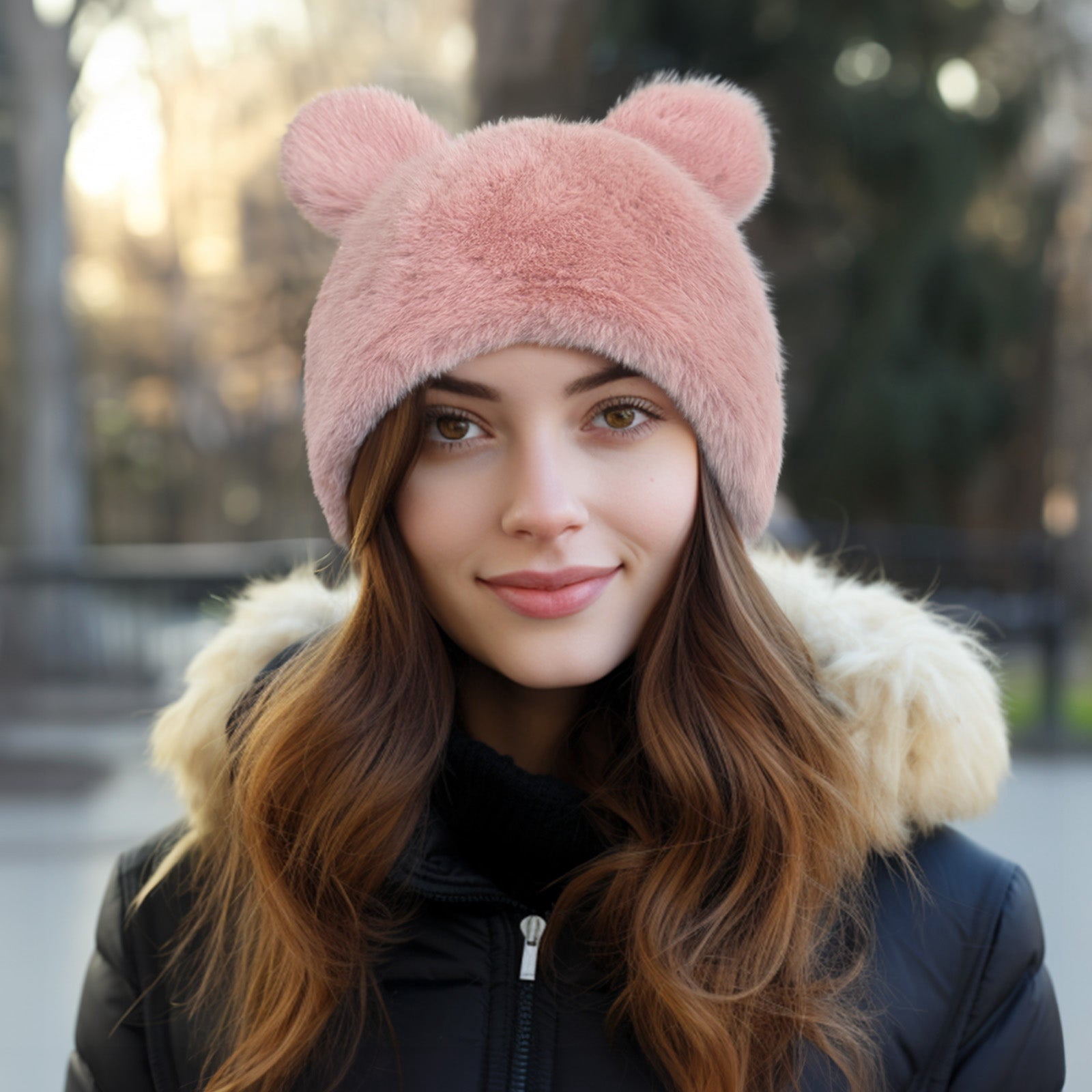 Pink Cartoon Bear Beanie with Red Accents Ty Beanie Baby Valentine Bears #2 BUYERS CHOICE New w/Tag  main image 2