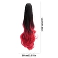 thumbnail image 3 of Uxgjfwu Clamping Ponytail Wig with European Style, Long Curly Hair Extension for Volume, Easy Wear Pony Tail Hair Piece, 3 of 7