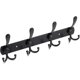 thumbnail image 1 of Perchero de Pared, Perchero de Pared de Diseño con Acero al Carbono Bidireccional, Ganchos Sólidos para Ropa de Baño para Dormitorio, Oficina, Pasillo, Negro (4, 1 of 5