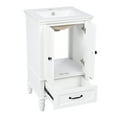 thumbnail image 4 of GVN Bathroom Storage Cabinet, Floor Cabinet,20" Bathroom Vanity with Sink, Bathroom Cabinet with Two Doors, Magnetic Door Stopper, White, 4 of 14