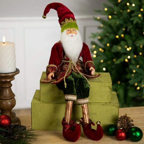 Northlight Elf Christmas Figure with Bendable Legs - 18" - Red and Green