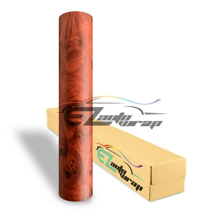 Furniture Wrapping Material EZAUTOWRAP Wood Bubinga Grain Vinyl Wrap Sticker Decal Sheet Film for Car Furniture Home Office Kitchen Cabinet Wallpaper Decoration#1303 ()