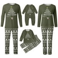 thumbnail image 5 of Shadoumai Matching Family Christmas Pajamas For Couples, Xmas Tree Print Tops Long Sleeve Holiday Sleepwear Sets For Mom Dad Fall Clothes, 5 of 6