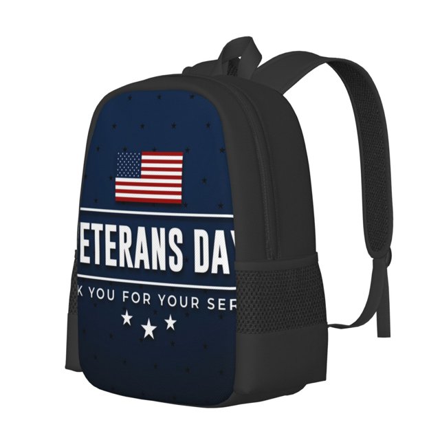 Disketp Happy Veterans Day Mochila Minimalista de Gran Capacidad, Mochila de Viaje para Escuela, Trabajo o Uso Diario