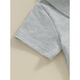 thumbnail image 4 of Baby Boy Shorts Set Short Sleeve Turn-down Collar T-shirt with Elastic Waist Shorts Summer 2 Piece Outfit, 4 of 7