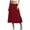 Wine, variant on Bovxnpu Women's Boho Midi Skirt A-Line Flowy Skirts Summer Casual High Waisted Drawstring Ruffle Midi Skirts