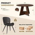 thumbnail image 2 of Hawsaiy 5 Piece Round Dining Table Set for 4, 47.3" Kitchen Dining Table with Storage Shelf & 4 Upholstered Dining Chairs, Modern Dining Room Furniture Set with Metal Legs, 2 of 11