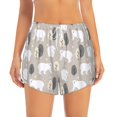 thumbnail image 2 of Balery winter Snowflake beer Pantalones cortos deportivos para mujer con forro y dos bolsillos, elásticos, para entrenamiento, gimnasio, yoga-X-Large, 2 of 7