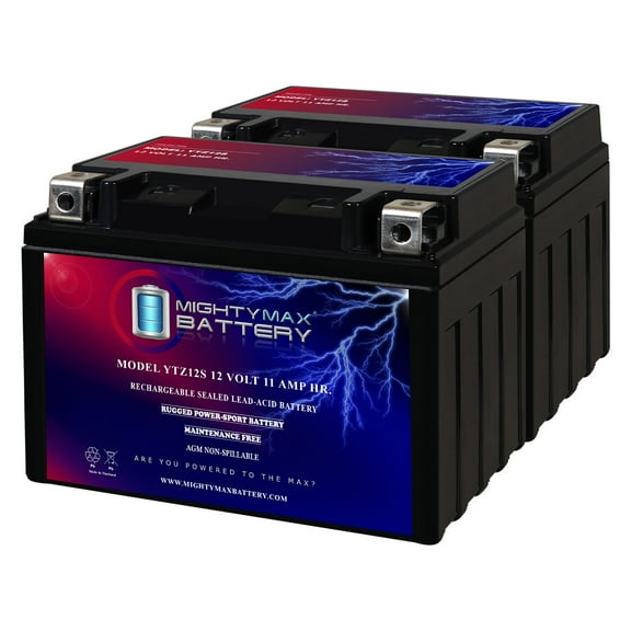 YTZ12S 12V 11Ah Replacement Battery compatible with Honda VT750C, CA, C2 Shadow 04-09 - 2 Pack
