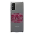 thumbnail image 1 of DistinctInk Clear Shockproof Hybrid Case for Galaxy S20 PLUS / 5G (6.7" Screen) - TPU Bumper Acrylic Back Tempered Glass Screen Protector - Cleveland Drinking City Sports Problem, 1 of 2