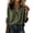 Army Green, variant on Womens Office Tops Point Collar Long Sleeve Crinkled Cotton Linen Roll Tab T Shirts Lightweight Casual Summer Blouses Army Green L