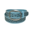 thumbnail image 1 of CTM® Leather Western Embossed Belt with Removable Buckle, 1 of 2