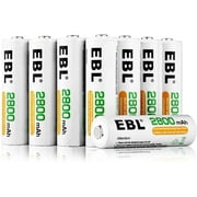 EBL 16-Pack AA 2800mAh High Capacity Rechargeable Batteries Ni-MH 1.2V 1200 Cycles (Battery Case Included)