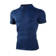 thumbnail image 3 of Men's Athletic T-Shirts Short Sleeve Quarter Zip Neck Summer Tee Shirts Casual Quick Dry Workout Running Lightweight Tee Tops, 3 of 5