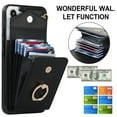thumbnail image 3 of Asuwish Compatible with Samsung Galaxy S22 Plus S22+ 5G Wallet Phone Case Tempered Glass Screen Protector Ring RFID Credit Card Holder PU Leather Cell Cover for S22+5G S22plus 22S + S 22 22+ Black, 3 of 11