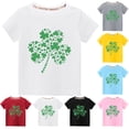 thumbnail image 4 of TFEOQRY Toddler Boys Girls St. Patrick's Day Cotton T-shirt Toddler Kids Fashion Cute Round Neck Print Short Sleeve Tops Pink, 4 of 4