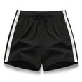 thumbnail image 3 of Bcfgryg Men's Summer Casual Ribbon Patchwork Shorts Men's Cargo Shorts With Pockets Black L, 3 of 3