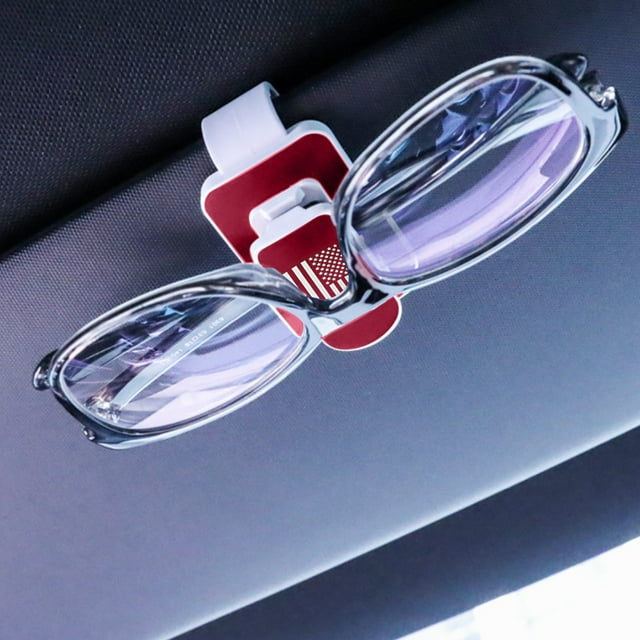 Clip pour Lunettes de Voiture, Boîte à Lunettes avec Protection en Éponge, Multi-Usage pour Ranger Lunettes, Billets, Documents, Installation Facile, Accessoire de Décoration Intérieure de Voiture