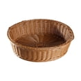 thumbnail image 1 of Cesta de ratán de imitación, contenedor portátil, ligero y redondo para almacenar frutas. Sin mango, 1 of 9