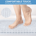 thumbnail image 6 of Yolife Non-Slip Grass Bath Mat with Strong Suction Cups, 25.6"x13.4" Quick-Drain Shower Floor Mat for Foot Scrubbing & Massage, Clear, 6 of 8