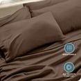 thumbnail image 6 of Bare Home Pillowcase Set - Premium 1800 Collection - Double Brushed - Ultra Soft - Standard Size, Cocoa, 4 Count, 6 of 8