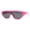 Pink (Black), variant on Unisex Geometric Sunglasses Retro Modern Futuristic Fashion UV 400 Frost White