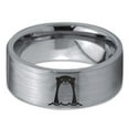 thumbnail image 2 of Tungsten Otter Otters Sea Animals Ring 8mm Men Women Comfort Fit Gray Flat Cut Brushed Polished, 2 of 4