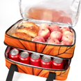 thumbnail image 5 of Pumpkin Double-Layered Insulated Lunch Bag with Dual Compartments | Large Capacity Reusable Lunch Bags for Men and Women | 7.1x11.4x16.1 Inches Handheld Meal Bag for Work and School, 5 of 6