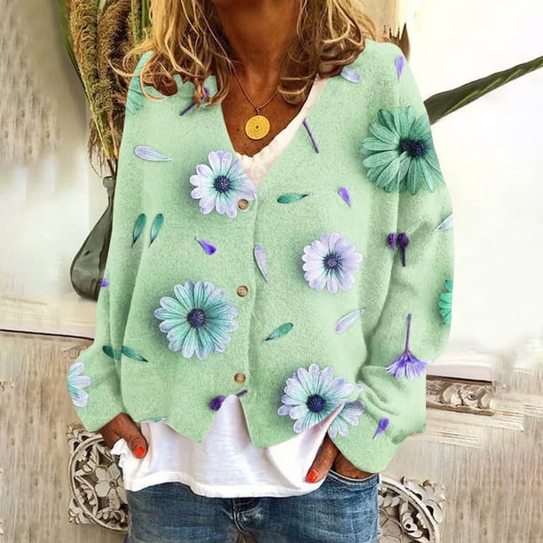 Puntoco Chaqueta Informal Con Botones Y Estampado De Moda Para Mujer