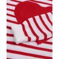 thumbnail image 2 of Cogild Women Cute Heart Sweaters Casual Crew Neck Pullover Cable Knitted Striped Color Long Sleeve Sweaters for Womens, 2 of 7