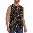 thumbnail image 2 of Bingfone Flower Pattern On Black Pattern Men's Tank Tops Workout Sleeveless Tee Shirts Running Beach Tanks for Men-Large, 2 of 7