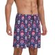 thumbnail image 2 of Fotbe leaf flower Skull colorful Pantalones Cortos de Pijama para Hombre, Ropa de Dormir, Pantalones de Pijama Cortos para Hombre-3X-Large, 2 of 6