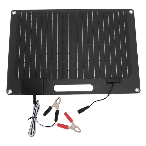 Panel Solar De 100W, Cargador De Panel Solar Portátil Negro Carga Rápida Para Un Viaje En Bote De Vehículos Recreativos