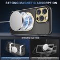 thumbnail image 2 of ELEHOLD for iPhone 16 Pro Magnetic Case,Thin Fit Translucent Matte Back Slim Compatible with Mag Safe Accessory Build-in Invisible Stand Shockproof Heat Dissipation Phone Cover,Gold, 2 of 10