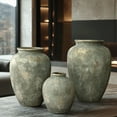 thumbnail image 4 of LuxenHome Rustic Gold and Brown Terracotta 15 Inch Tall Urn Vase, 4 of 10
