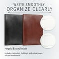 thumbnail image 4 of Gallery Leather Desk Weekly Hourly Planner 2026 - Acadia Black - 8x5.5", 4 of 10