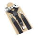 thumbnail image 1 of 2 tirantes para niños y niñas, tirantes en forma de Y con clip para lazo. Negro, 1 of 9