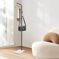 thumbnail image 3 of Metal L-Shape Garment Coat Rack Hat Bag Stand Tree Clothes Hanger Umbrella Holder Rack with 3 Round Head Hooks, 3 of 12