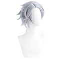 thumbnail image 2 of Peluca para cosplay sintética en capas cortas, gris plateado, 55 cm, 2 of 3