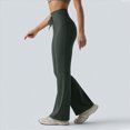 thumbnail image 6 of NOLDARES Women’s Flare Leggings High Waisted Bootcut Yoga Pants Tummy Control Seamless Flared Bell Bottom Workout Gym Pants(L040-Gray), 6 of 8